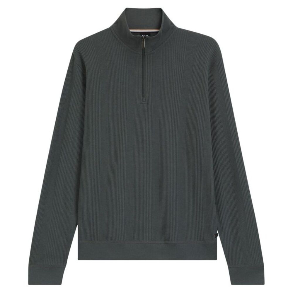 Boss Mens Quarter Zip Sweater / Green